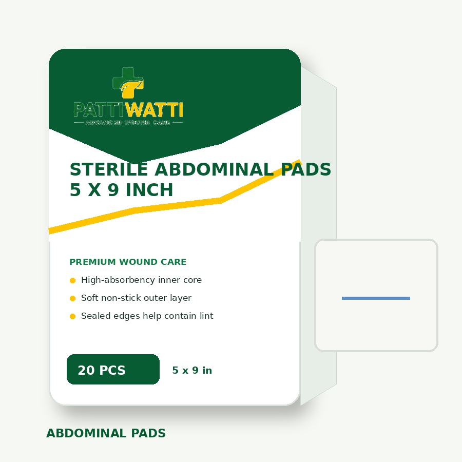Sterile Abdominal Pads 5 x 9 inch - 20 Pack